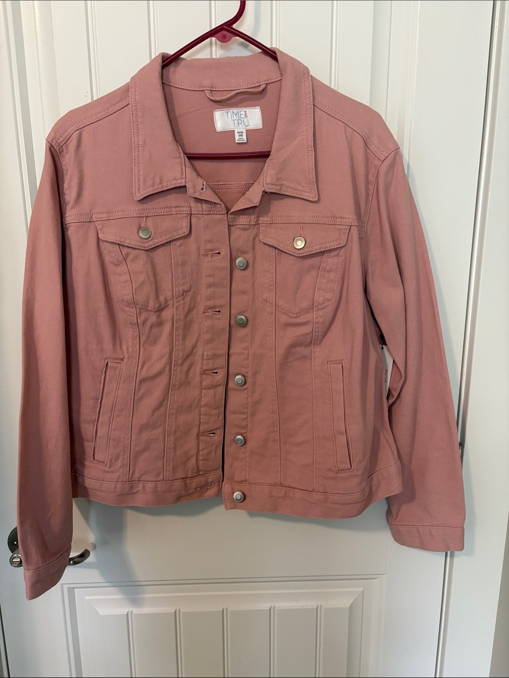 Time and Tru Women's Rose Pink Denim Jacket